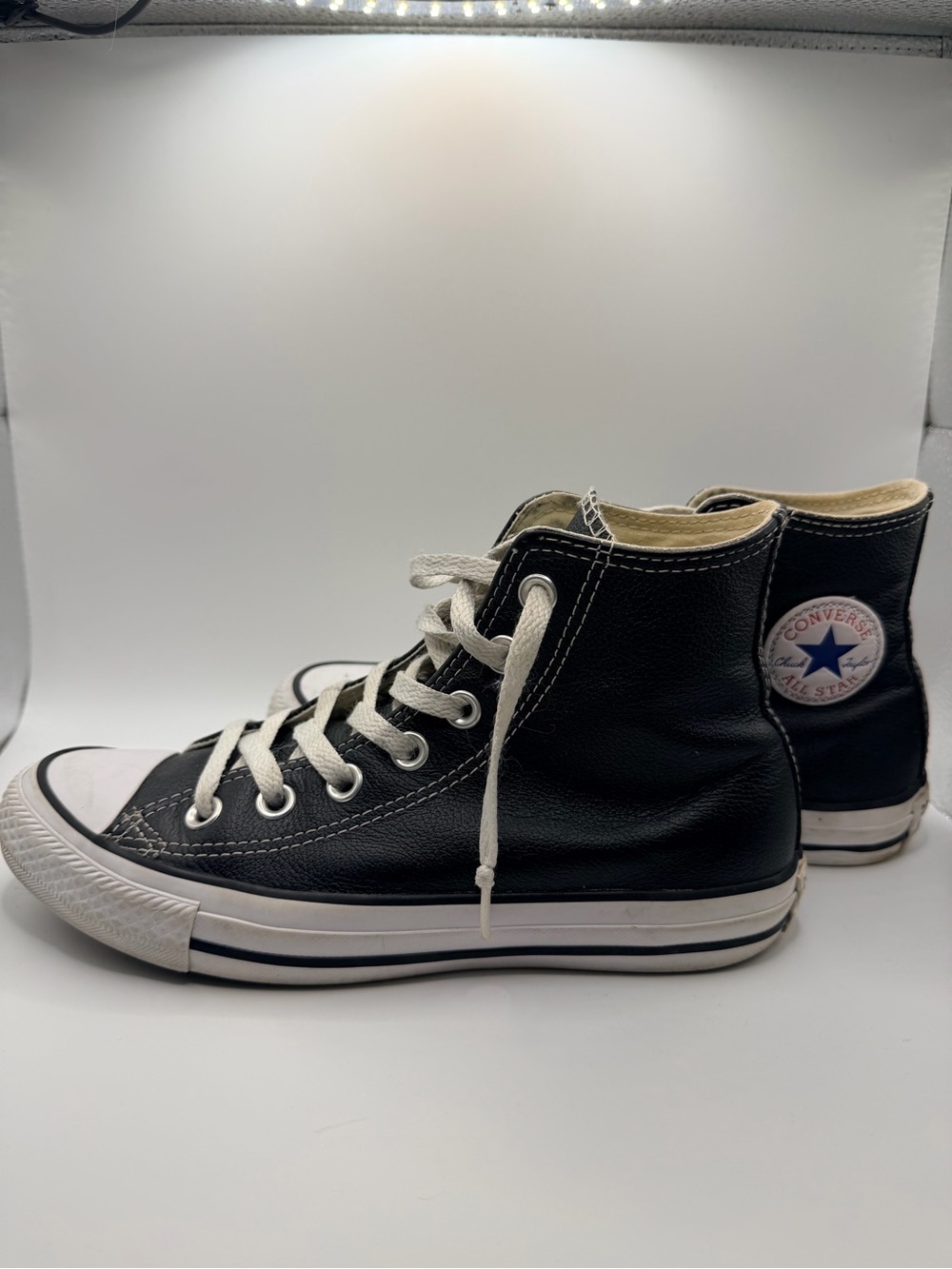 Converse high tops in leather